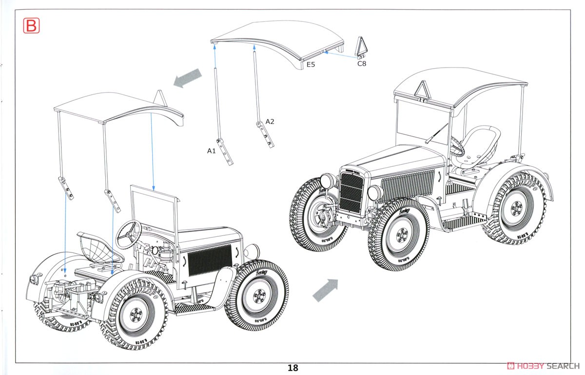 ドイツ ハノマーグ RL-20トラクター 2in1 w/フルインテリア (プラモデル) 設計図16