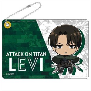 Attack on Titan Synthetic Leather Pass Case F [Levi] (Anime Toy)