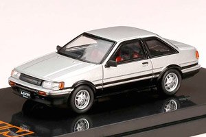 トヨタ カローラ レビン GT APEX 2ドア (AE86) シルバー / ブラック (ミニカー)