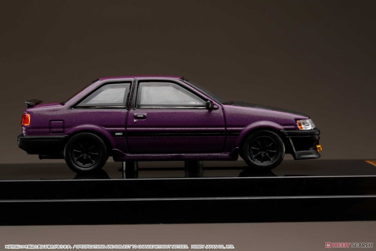 Toyota Corolla Levin 2door AE86 Carbon Bonnet Purple / Black (Customized Color) (Diecast Car) Item picture7