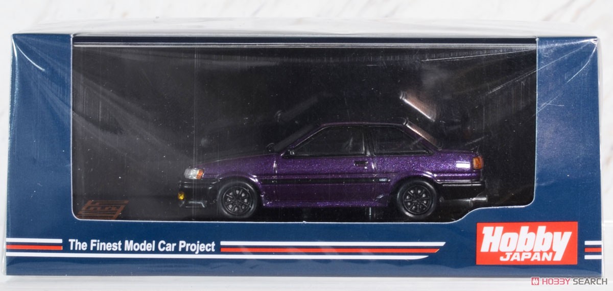 Toyota Corolla Levin 2door AE86 Carbon Bonnet Purple / Black (Customized Color) (Diecast Car) Package1