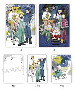 Tokyo Revengers Bike Maintenance 3 Pocket Clear File Baji & Chifuyu & Kazutora (Anime Toy)