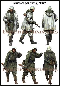 WWII ドイツ厳冬の行軍を行う二人の独兵 ハリコフ1943 (2体セット) (プラモデル)
