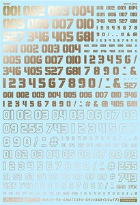 1/144 GM Number Decal No.5 [Military Stencil & Line Shape] Gold (Material)