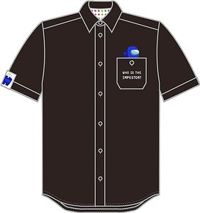 Among Us Nendoroid Plus Work Shirt Crewmate Blue L (Anime Toy)