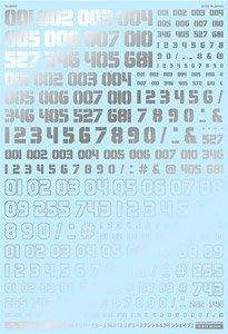 1/144 GM Number Decal No.5 [Military Stencil & Line Shape] Silver (Material)