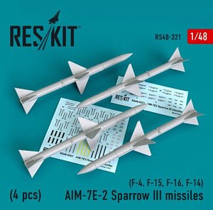 AIM-7E-2 スパローIII ミサイル (4個入り) (プラモデル)