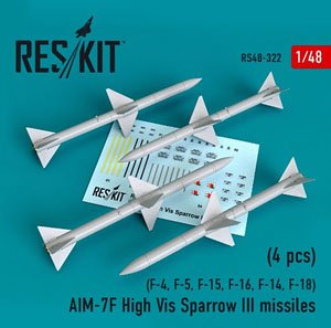 AIM-7F スパローIII ミサイル 「ハイビジマーキング」 (4個入り) (プラモデル)