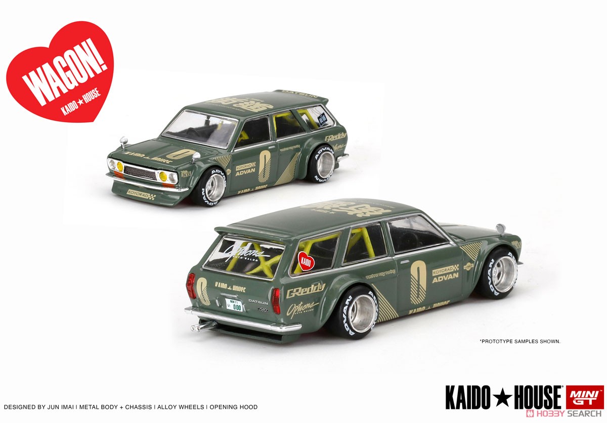 ダットサン KAIDO 510 ワゴン グリーン KAIDO HOUSE (右ハンドル) (ミニカー) その他の画像1