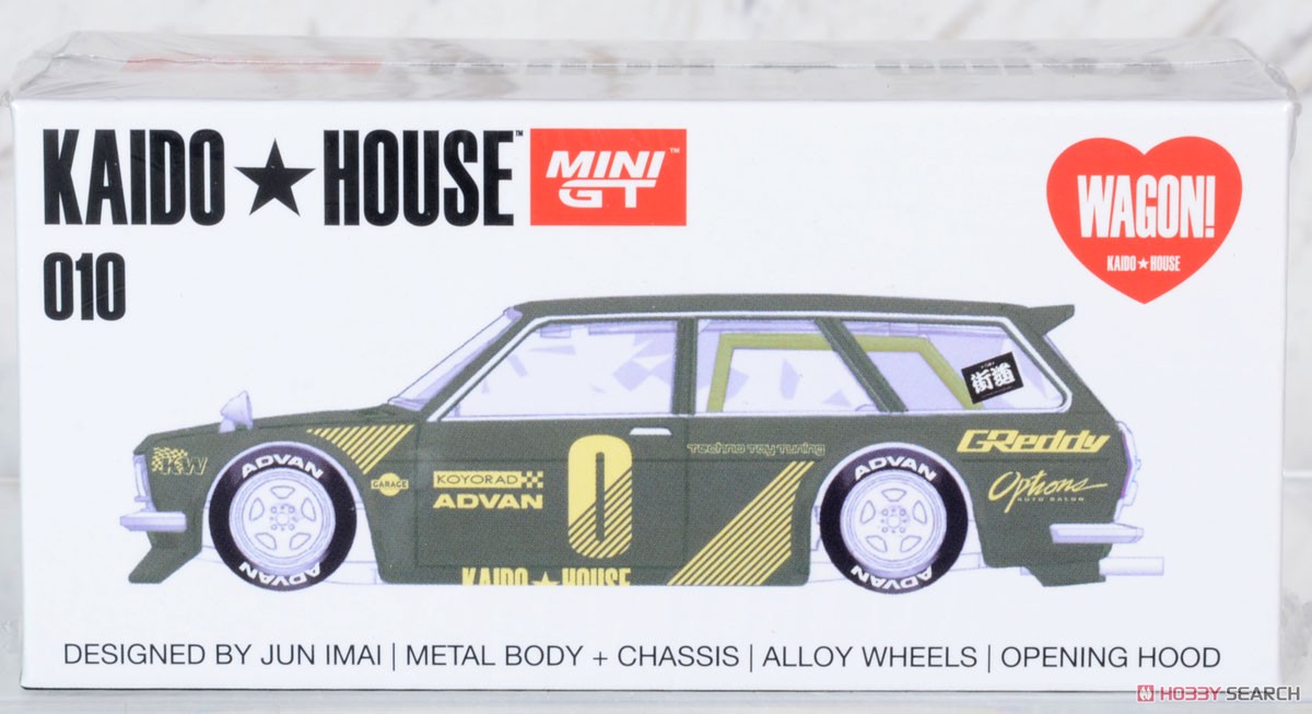 ダットサン KAIDO 510 ワゴン グリーン KAIDO HOUSE (右ハンドル) (ミニカー) パッケージ1