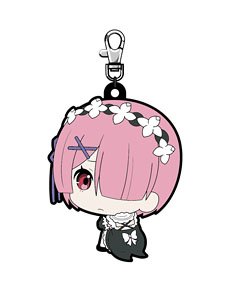 Re:Zero -Starting Life in Another World- Bocchi-kun Rubber Mascot Ram (Anime Toy)