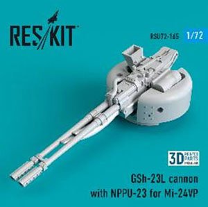 Mi24VP用GSh-23L機関砲 w/NPPU-23砲塔 (ズべズダ用) (プラモデル)