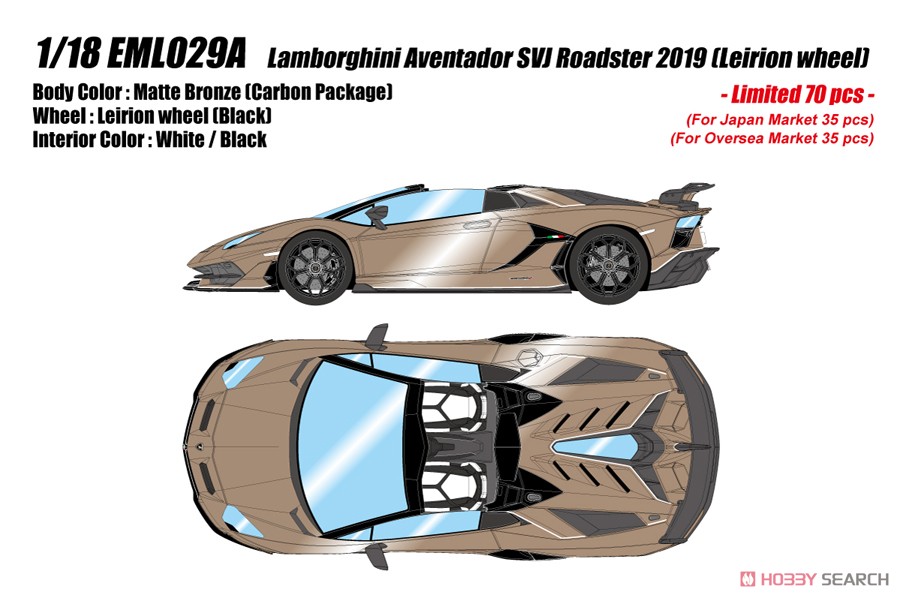 Lamborghini Aventador SVJ Roadster 2019 (Leirion wheel) マットブロンズ (ミニカー) その他の画像1