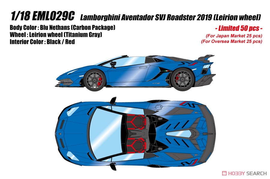 Lamborghini Aventador SVJ Roadster 2019 (Leirion wheel) ブルーネザンス (ミニカー) その他の画像1