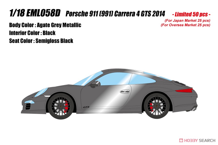 Porsche 911 (991) Carrera 4 GTS 2014 アゲートグレーメタリック (ミニカー) その他の画像1