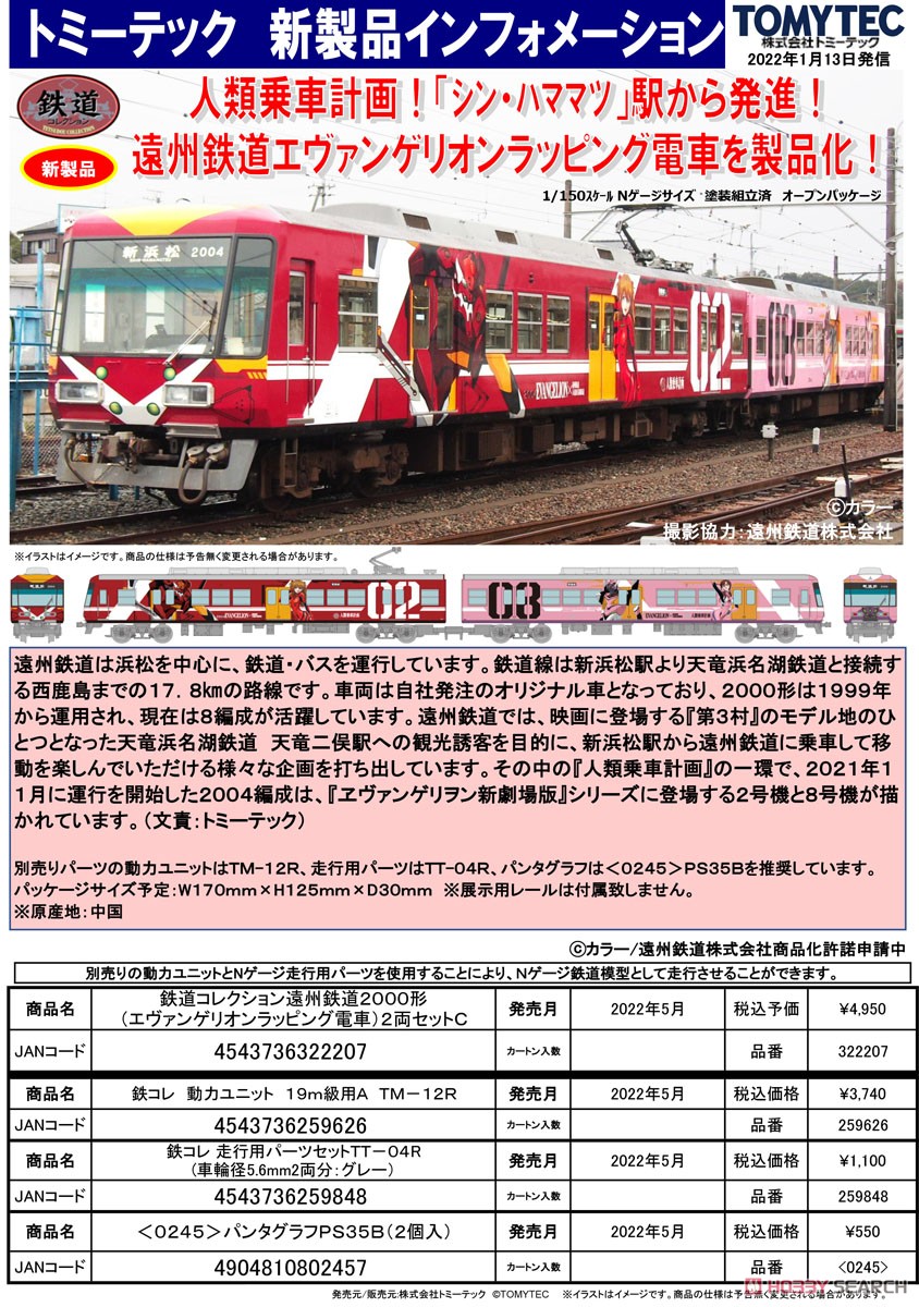 The Railway Collection Enshu Railway Type 2000 (Evangelion Wrapping Train) Two-Car Set C (2-Car set) (Model Train) Other picture5