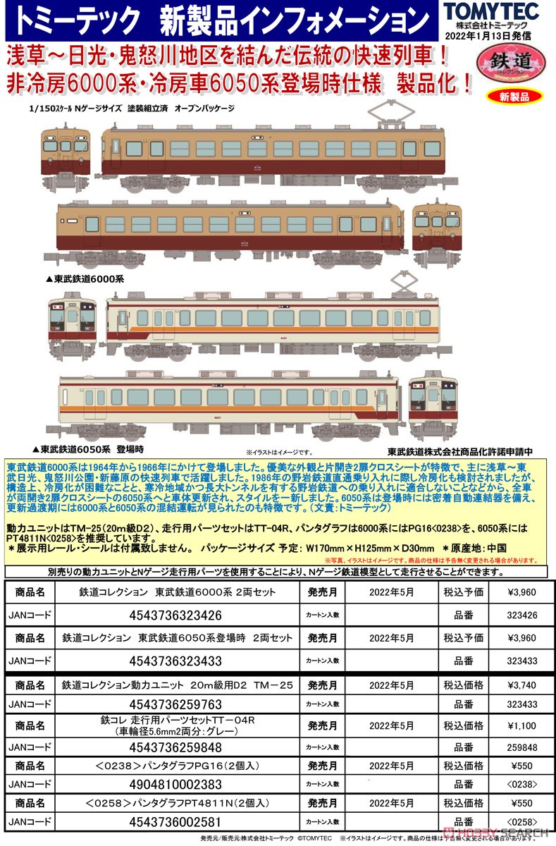鉄道コレクション 東武鉄道 6000系 2両セット (2両セット) (鉄道模型) その他の画像4