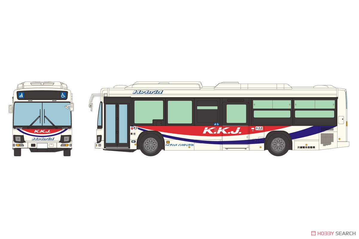 The All Japan Bus Collection 80 [JH044] Kawagoe Kanko Bus (KKJ) (Hino Blue Ribbon Hybrid) (Saitama Area) (Model Train) Other picture1