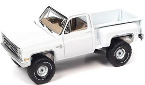 1986 シェビー シルバラード ステップサイド 4X4 グロスホワイト (ミニカー)