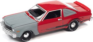 1976 プリムス ロードランナー ブライトレッド/グレー (ミニカー)