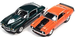Baldwin Motion 2022 Release 1 Version A 1969 Chevy Camaro ZLX + 1973 Chevy Camaro Phase III (Diecast Car)