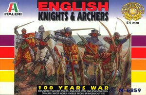 English Knights & Archers 100 Years War (Plastic model)