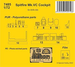 Spitfire Mk.VC Cockpit (for Airfix) (Plastic model)