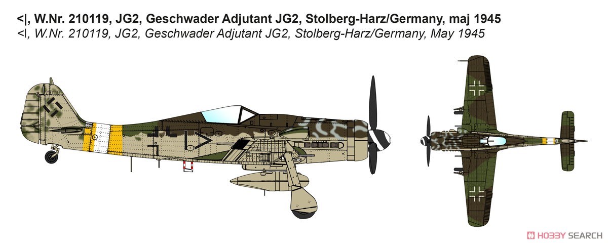 独・フォッケウルフFw190D-9戦闘機・初期生産型 (プラモデル) 塗装1