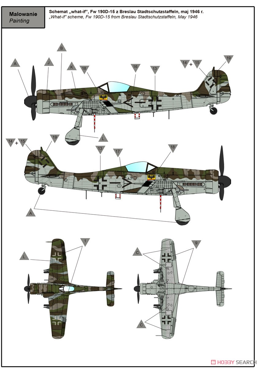 独・フォッケウルフFw190D-15雷撃攻撃機 (プラモデル) 塗装5