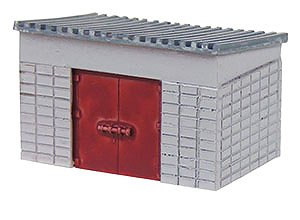 Railway Premises Accessory G Block Warehouse w/Sign Board (1 Piece) (Model Train)