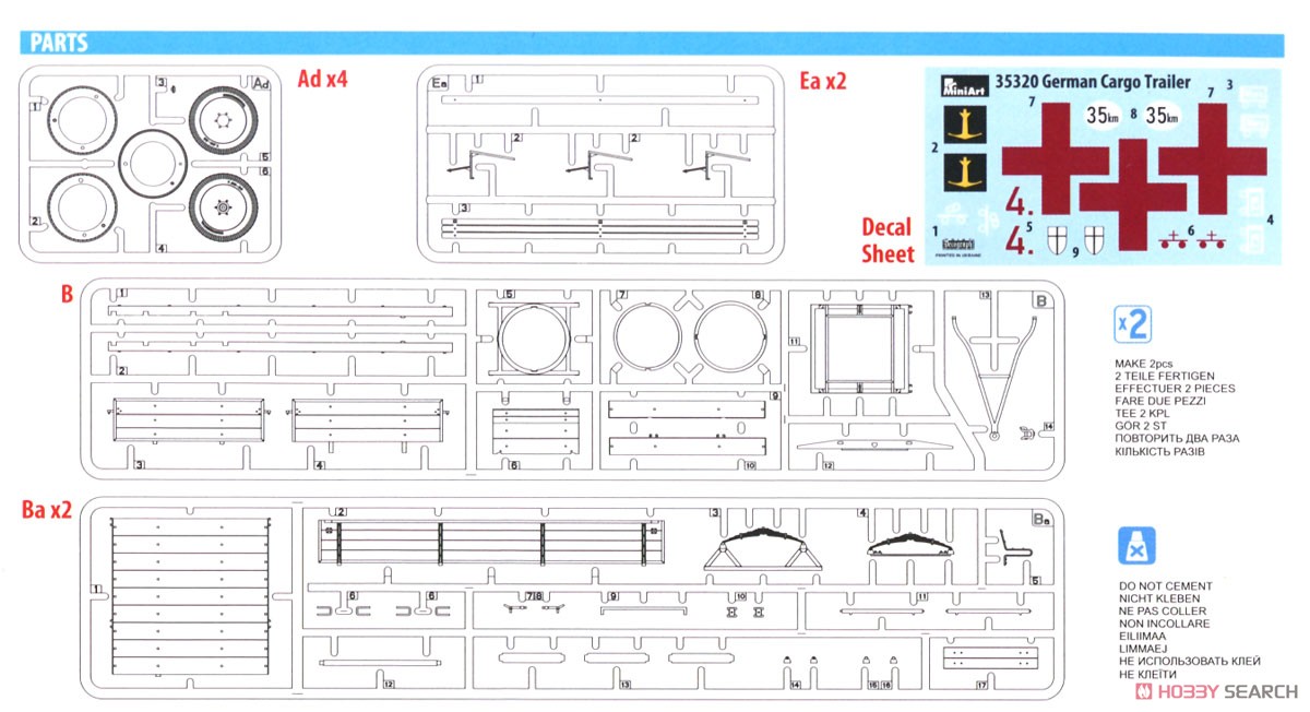 German Cargo Trailer (Plastic model) Assembly guide4