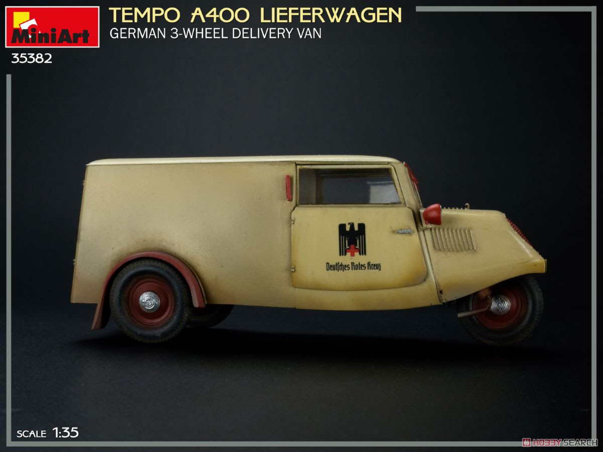 Tempo A400 リーファーワーゲン ドイツ 配達用三輪バン (プラモデル) 商品画像2