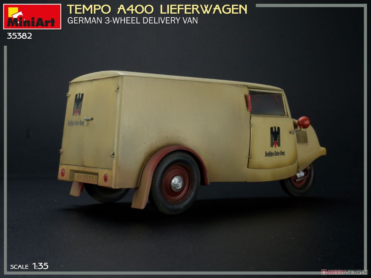 Tempo A400 リーファーワーゲン ドイツ 配達用三輪バン (プラモデル) 商品画像4
