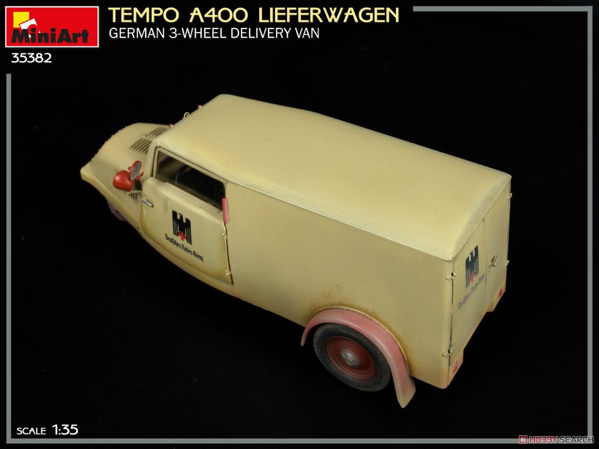 Tempo A400 リーファーワーゲン ドイツ 配達用三輪バン (プラモデル) 商品画像7
