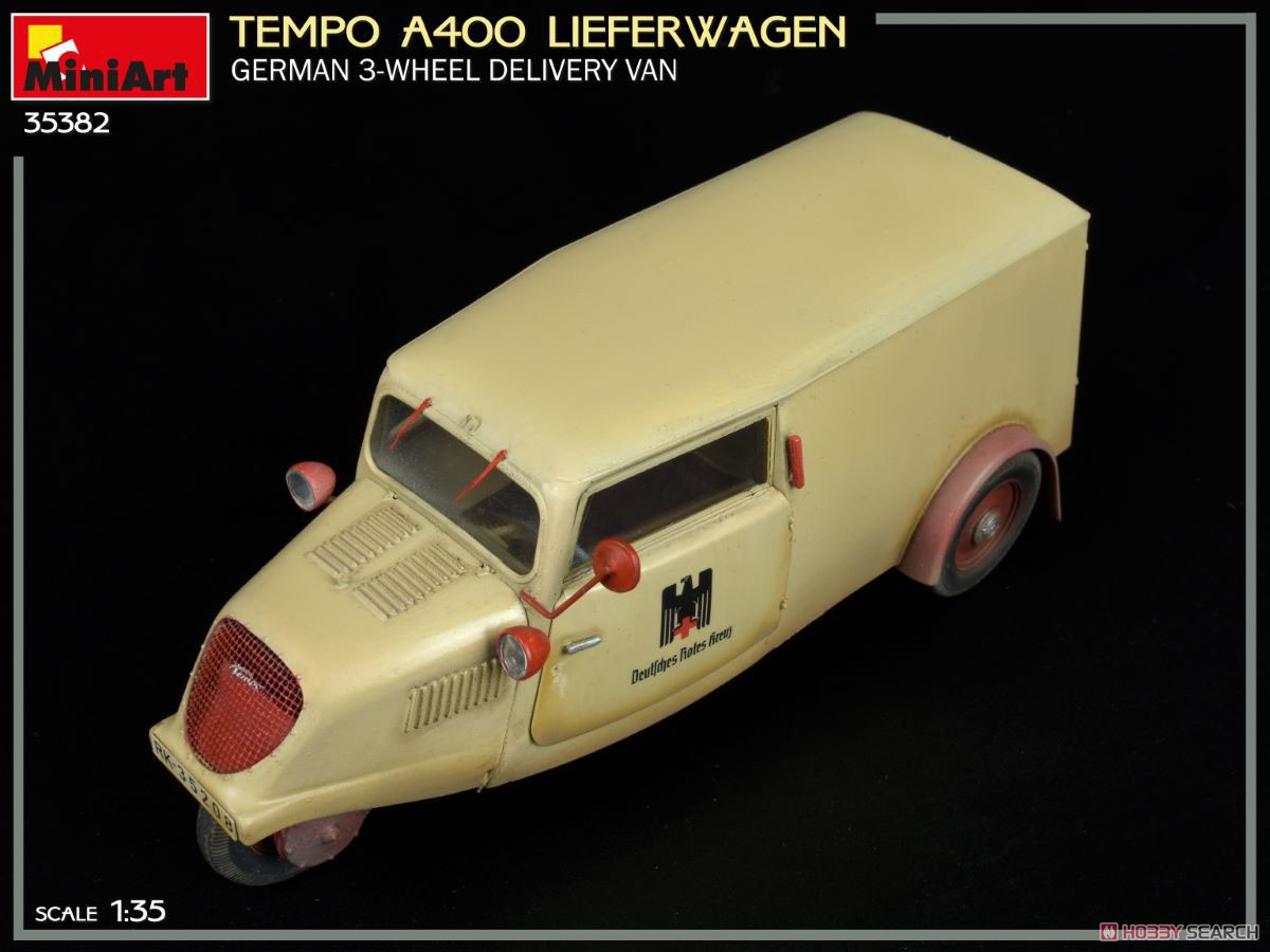 Tempo A400 リーファーワーゲン ドイツ 配達用三輪バン (プラモデル) 商品画像9