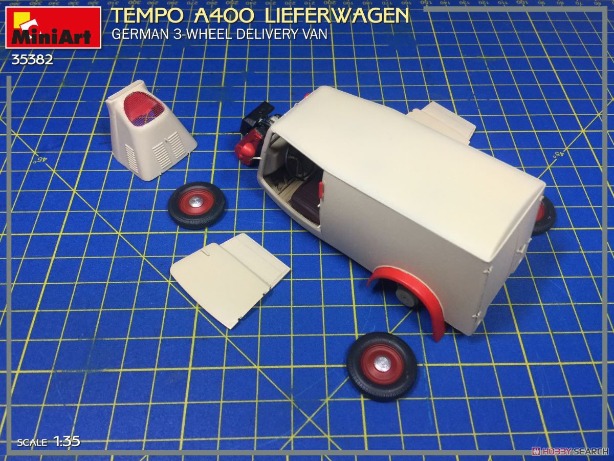 Tempo A400 リーファーワーゲン ドイツ 配達用三輪バン (プラモデル) その他の画像4