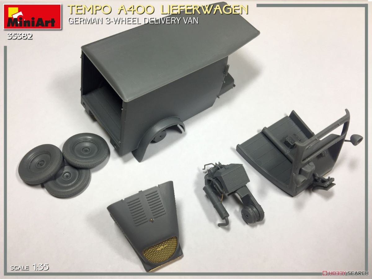 Tempo A400 リーファーワーゲン ドイツ 配達用三輪バン (プラモデル) その他の画像7