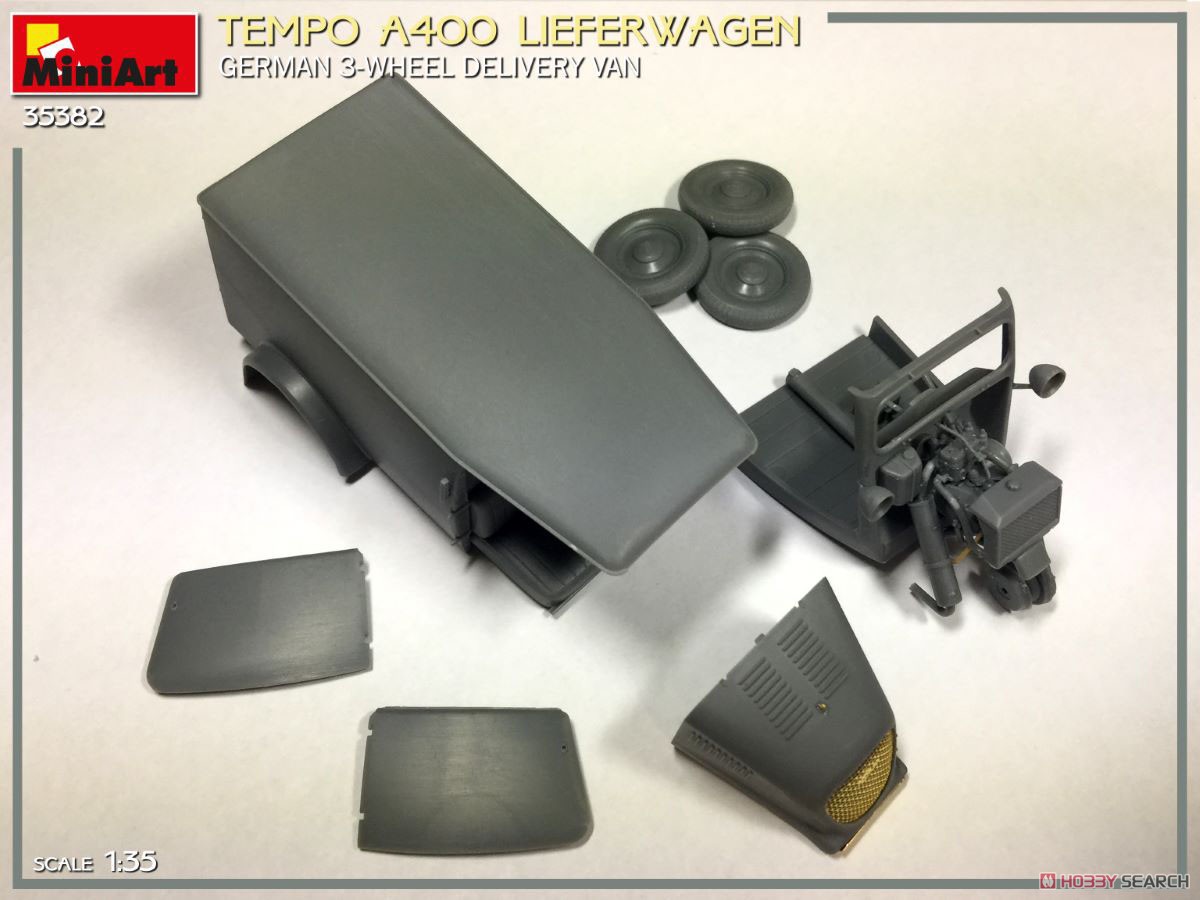 Tempo A400 リーファーワーゲン ドイツ 配達用三輪バン (プラモデル) その他の画像8