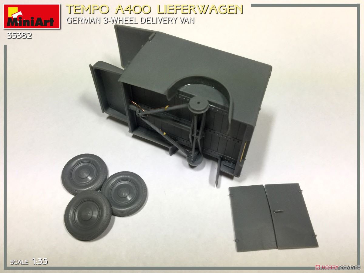 Tempo A400 リーファーワーゲン ドイツ 配達用三輪バン (プラモデル) その他の画像9