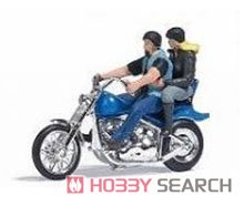 (HO) アクションセット USオートバイとフィギュア2体 (US Motorrad Mit 2 Bikern) (鉄道模型) 商品画像1