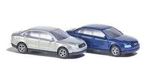 (N) Audi A4 Blue & Silver (Model Train)