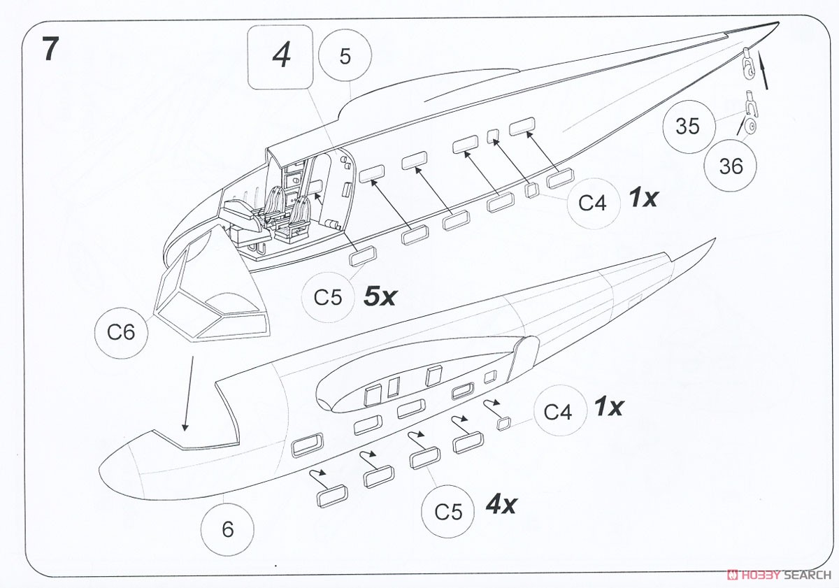 デ・ハビランド DH.95 フラミンゴ 「王室飛行隊」 (プラモデル) 設計図4