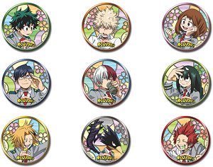 My Hero Academia Trading Can Badge Cherry-blossom Viewing (Set of 9) (Anime Toy)