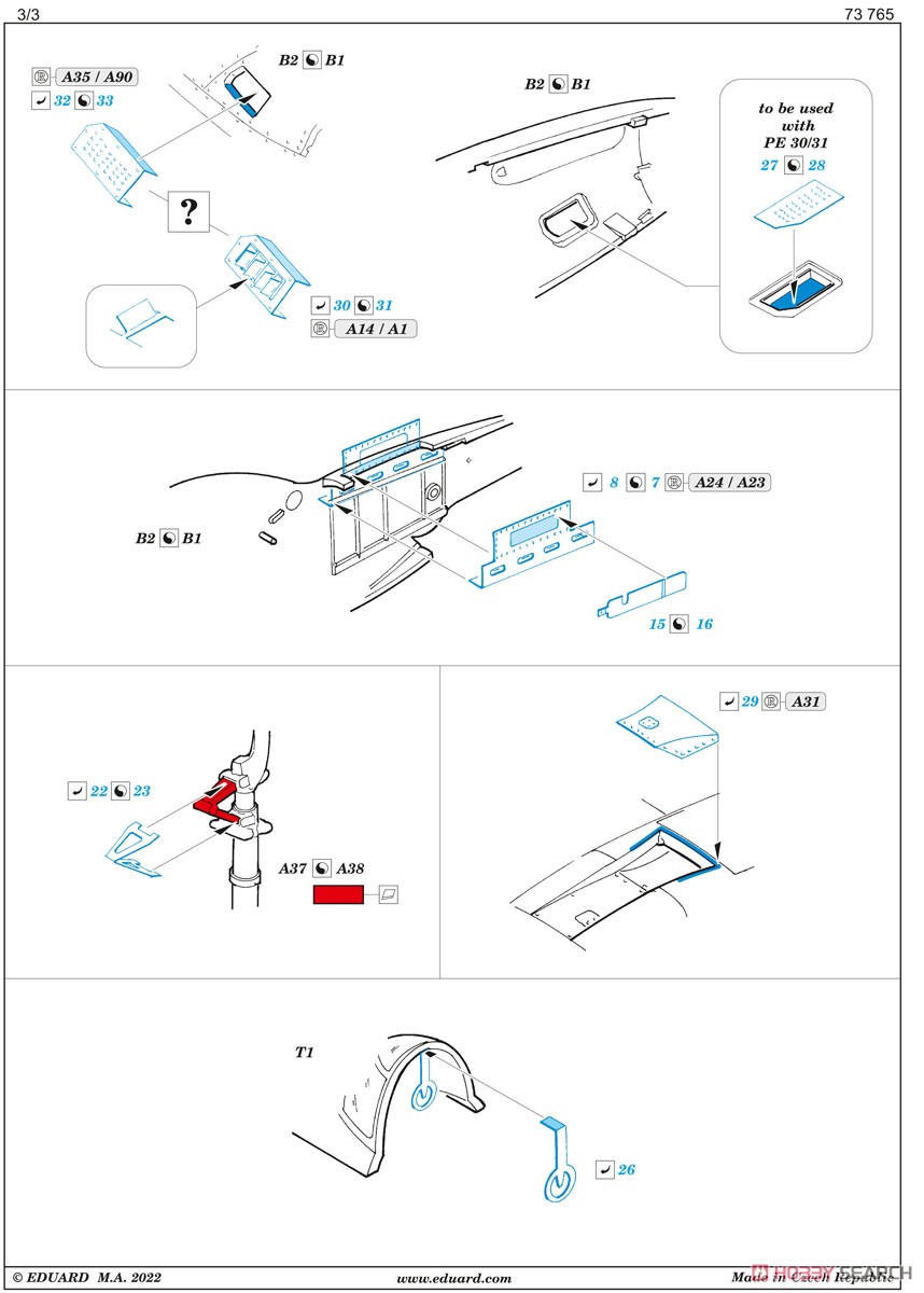 Photo-Etched Parts for P-51B/C (for Arma Hobby) (Plastic model) Assembly guide3