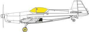 Masking Sheet for Z-526AFS Akrobat TFace (for Eduard) (Plastic model)