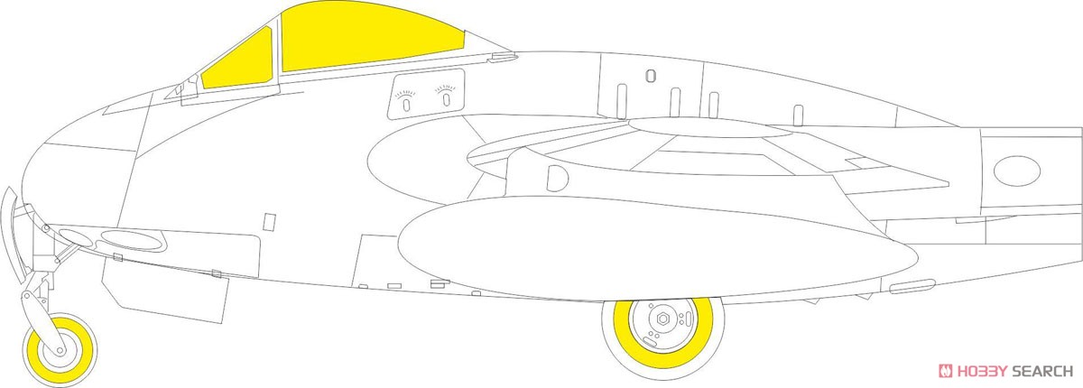 ヴァンパイア F.3 塗装マスクシール (エアフィックス用) (プラモデル) その他の画像1