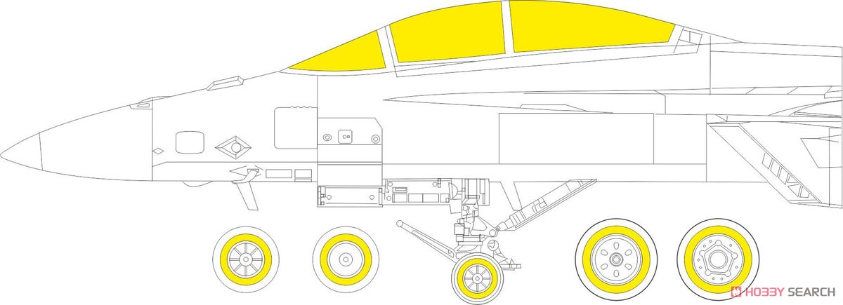 F/A-18F 「T-フェース」両面塗装マスクシール (モンモデル用) (プラモデル) その他の画像1