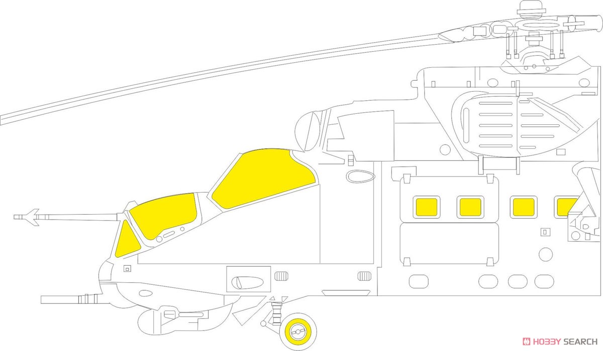Mi-24D 塗装マスクシール (トランぺッター用) (プラモデル) その他の画像1