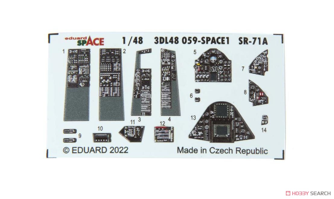 SR-71A 「スペース」内装3Dデカール w/エッチングパーツセット (レベル用) (プラモデル) 商品画像2