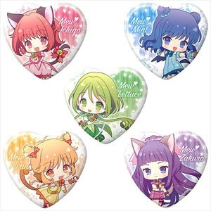 Tokyo Mew Mew New Trading Kirakira Heart Can Badge (Set of 5) (Anime Toy)